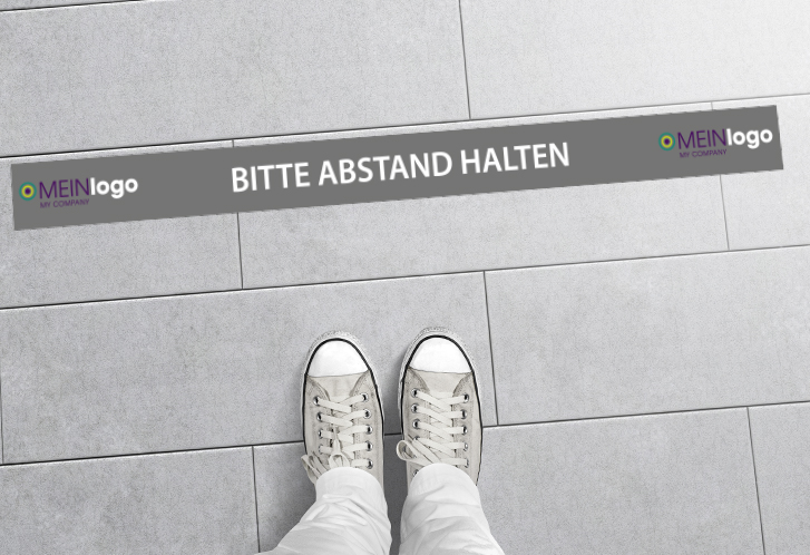 Aufkleber Abstand
