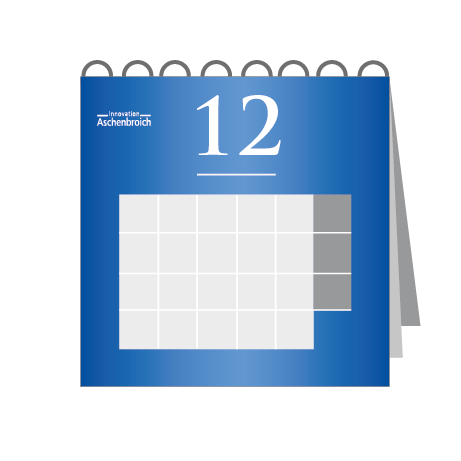 12 Blatt Wandkalender mit Deckblatt